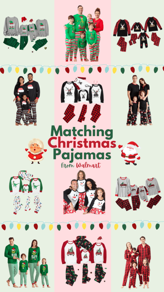 Matching Christmas Pajamas from Walmart for the Family