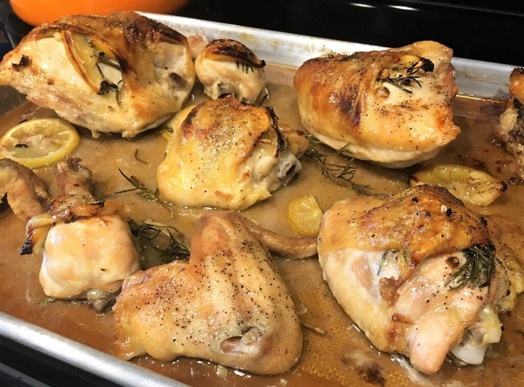 Roasted Chicken Recipe with Lemon and Rosemary