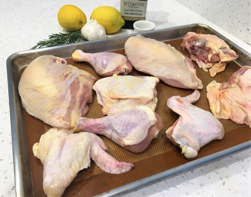 lemon and rosemary roasted chicken recipe - ingredients