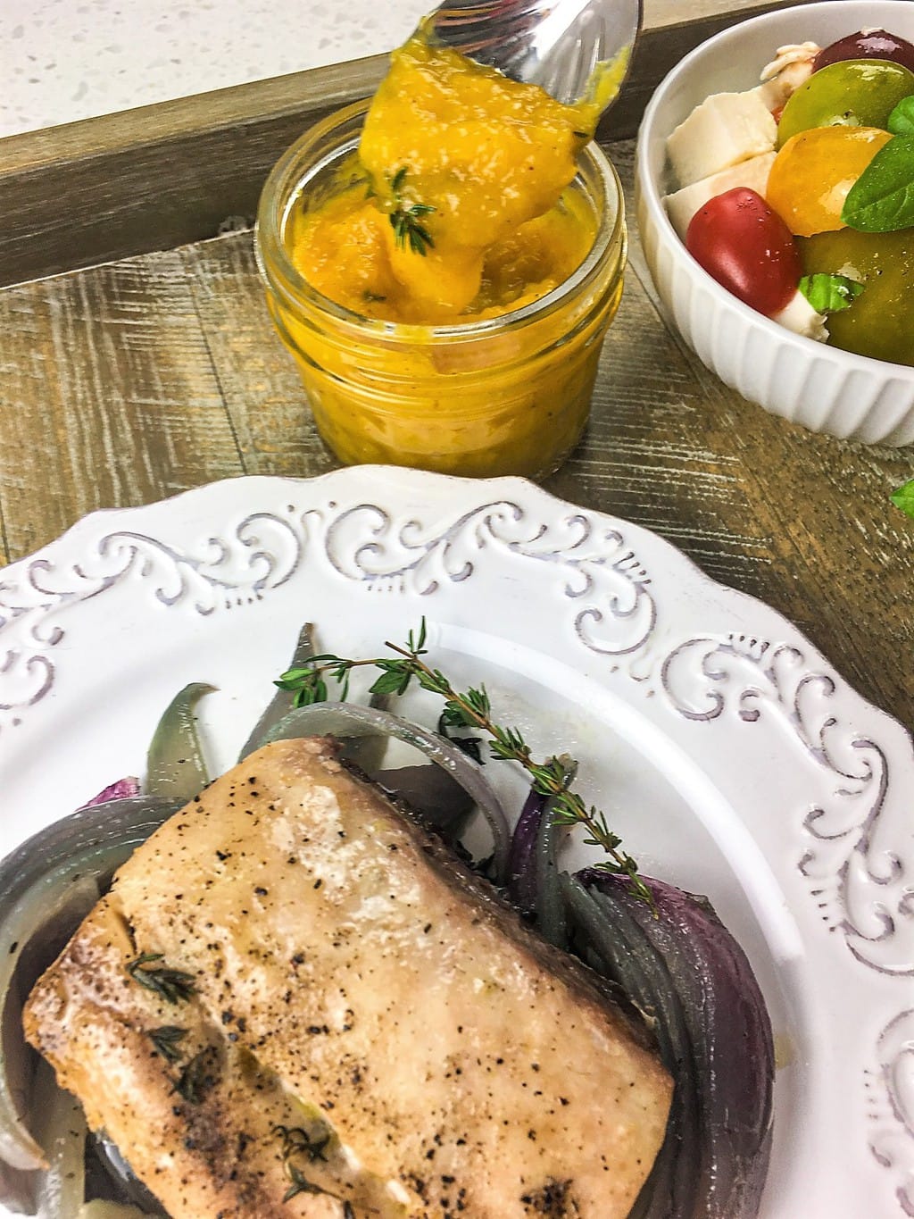 mahi-mahi fish with roasted mango chipotle sauce recipe