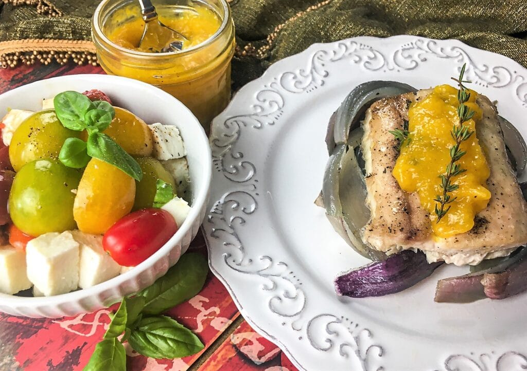 mahi-mahi fish with roasted mango chipotle sauce recipe