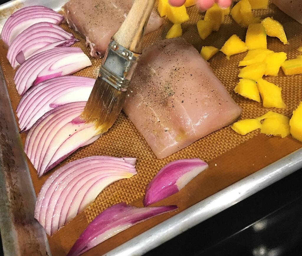 mahi-mahi fish with roasted mango chipotle sauce recipe