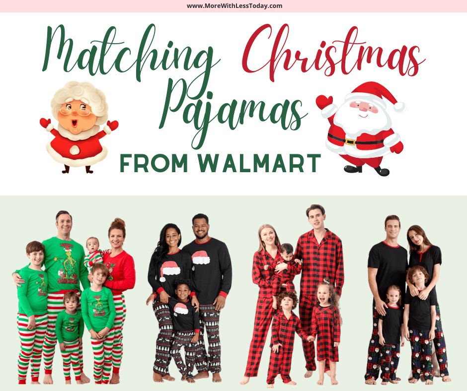 Matching Christmas Pajamas from Walmart for the Family