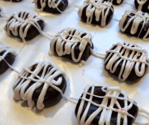 Candy Cane Fudge Squares