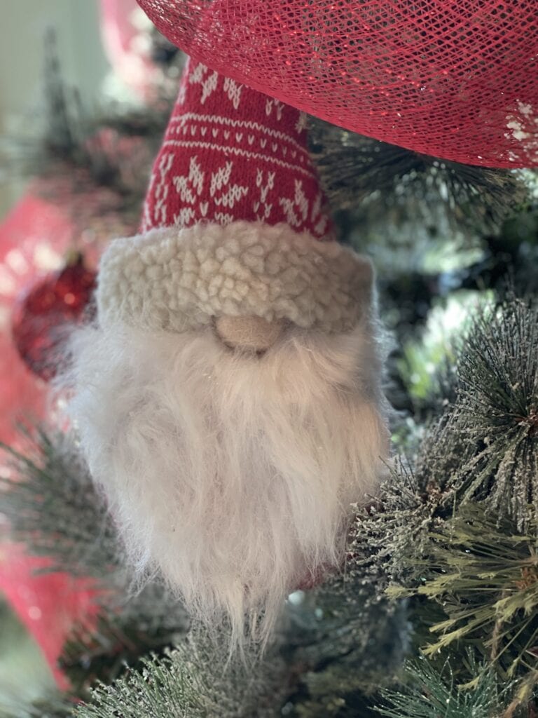 Holiday Time Jumbo Red and White Fabric Gnome Ornament