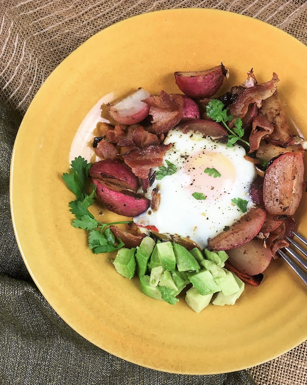 A plate of Southwestern Keto and Low Carb Breakfast Skillet