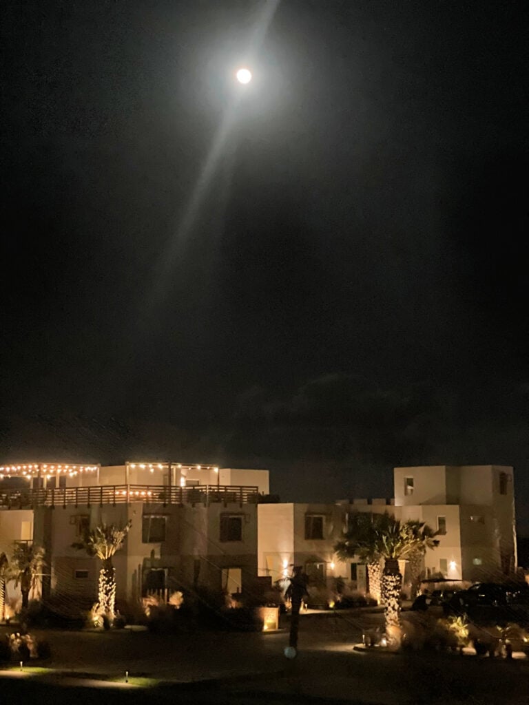 full moon above Lively Beach