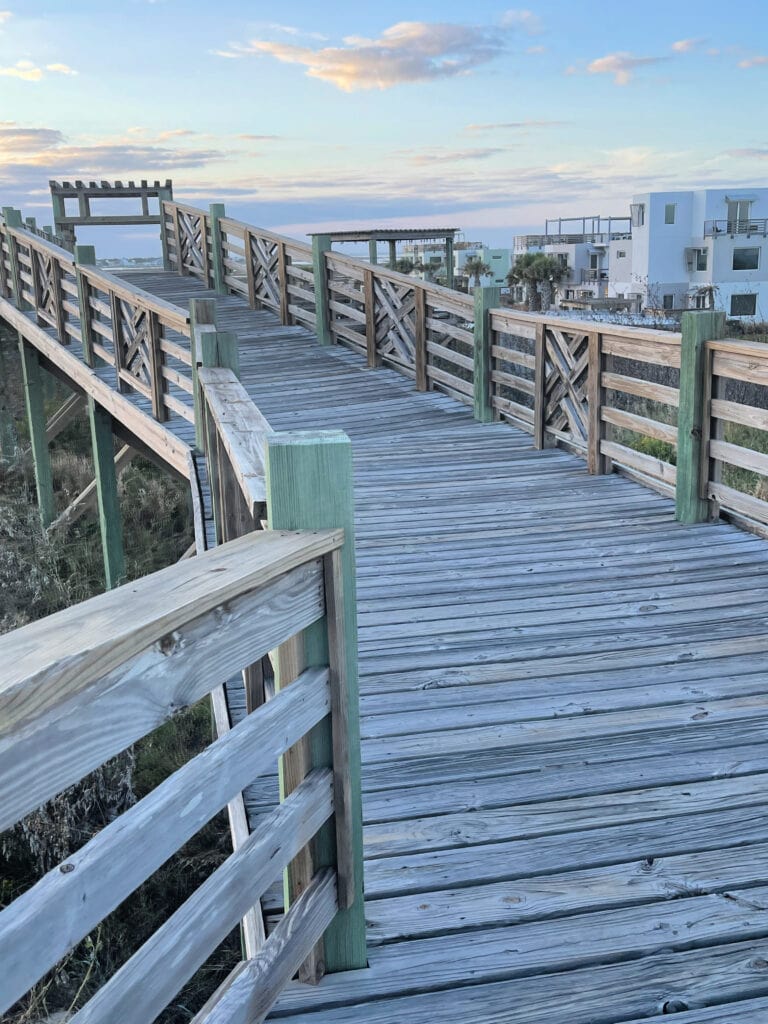 raised boardwalk at Lively Beach