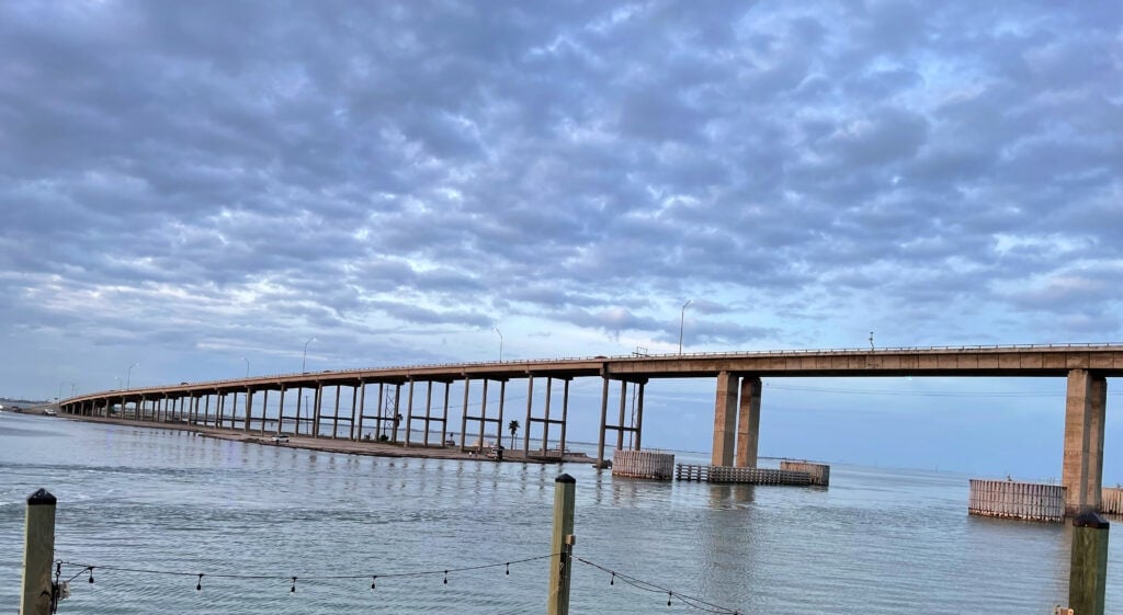 causeway bridge to Mustang Island