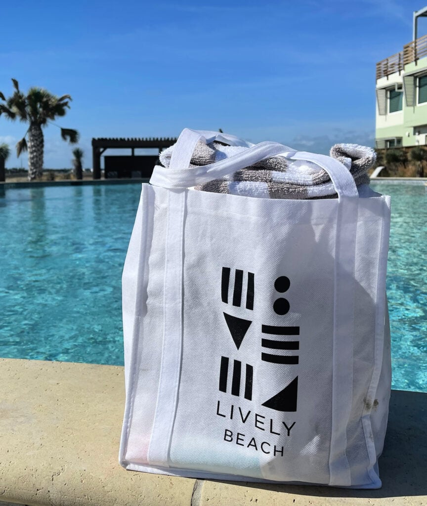 Lively Beach pool and bag