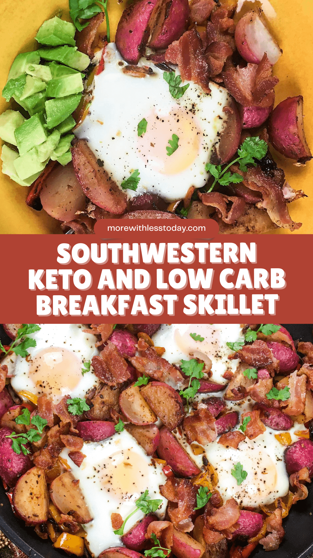 Southwestern Keto and Low Carb Breakfast Skillet - PIN