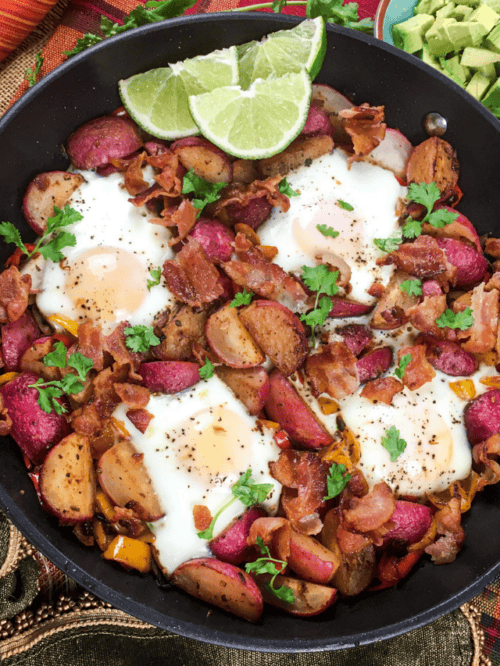 Southwestern Keto and Low Carb Breakfast Skillet Recipe Poster