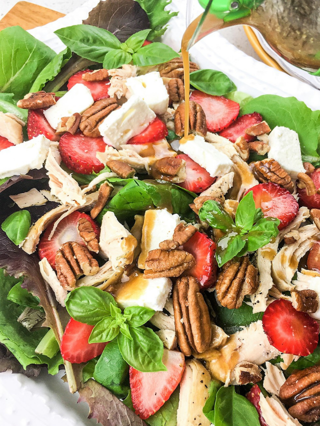 Strawberry Chicken Salad with Feta and Pecans Recipe
