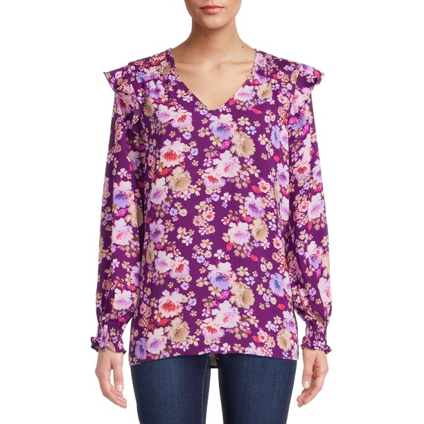 The Pioneer Woman Ruffled Blouse with Long Sleeves