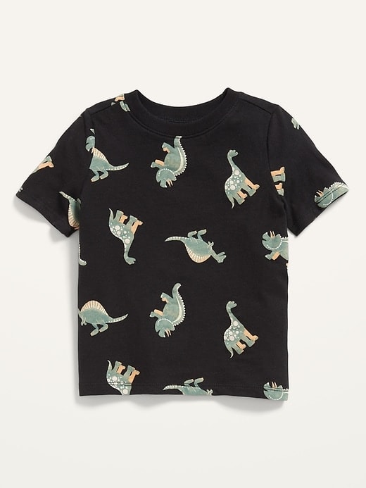 Toddlers' Dinosaur-Print Crew-Neck T-Shirt