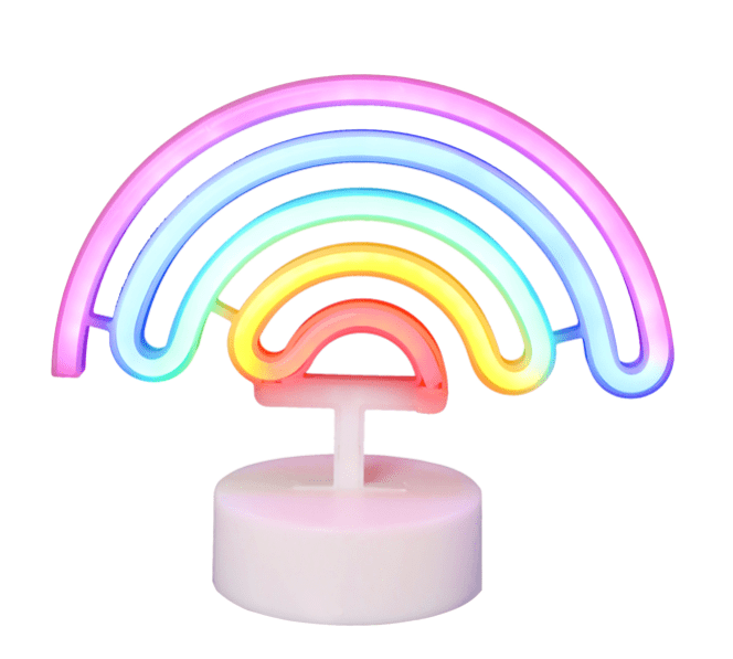 EZ-Illuminations Battery Operated Multicolor LED Neon-Style Rainbow Light with Built-in Timer