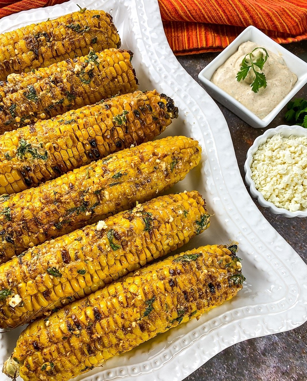 Broiled Mexican Street Corn Elote Recipe