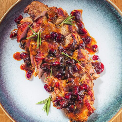 Delicious Cranberry Orange Pork Tenderloin