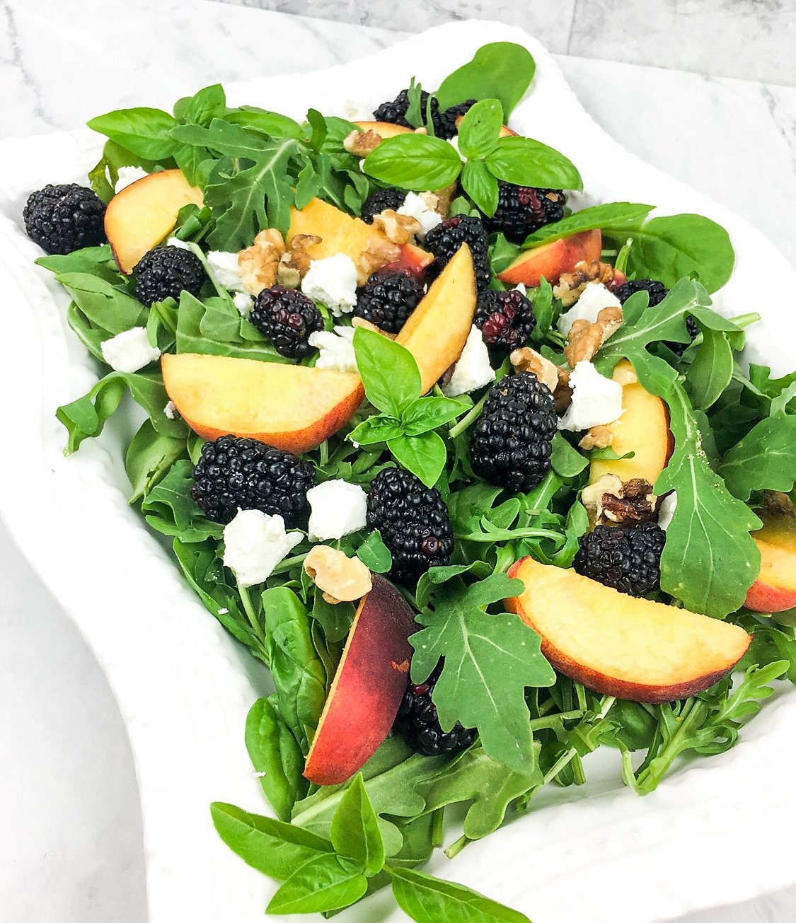 Delicious and fresh Peach Blackberry Salad