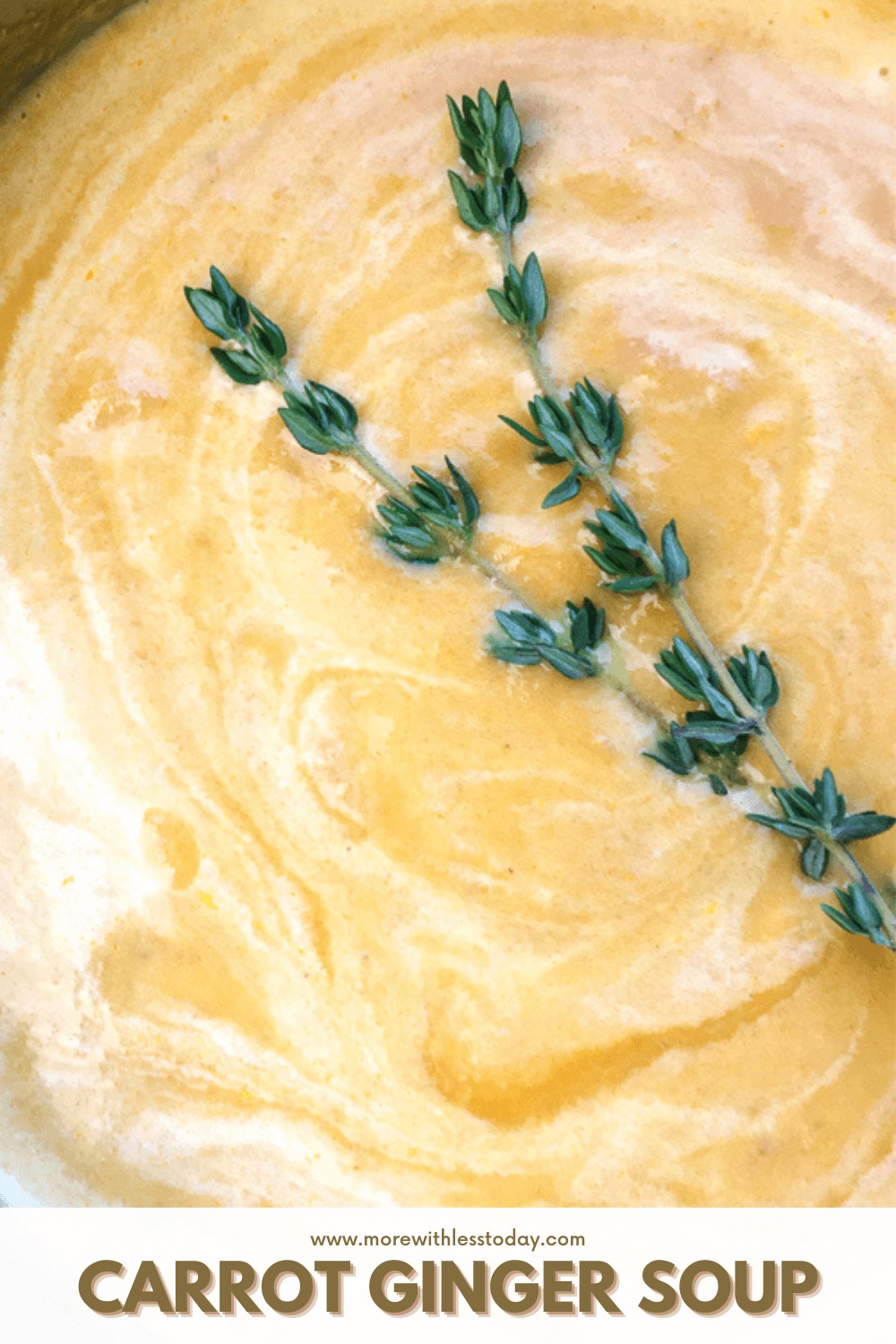 PIN for Carrot Ginger Soup Recipe