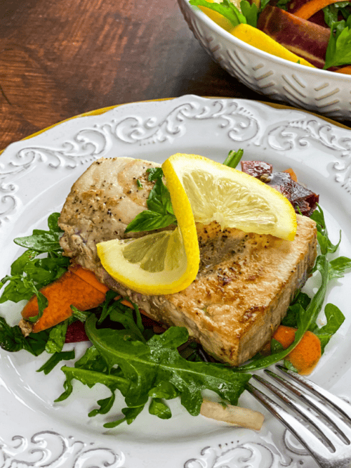 Seared Swordfish Salad Poster
