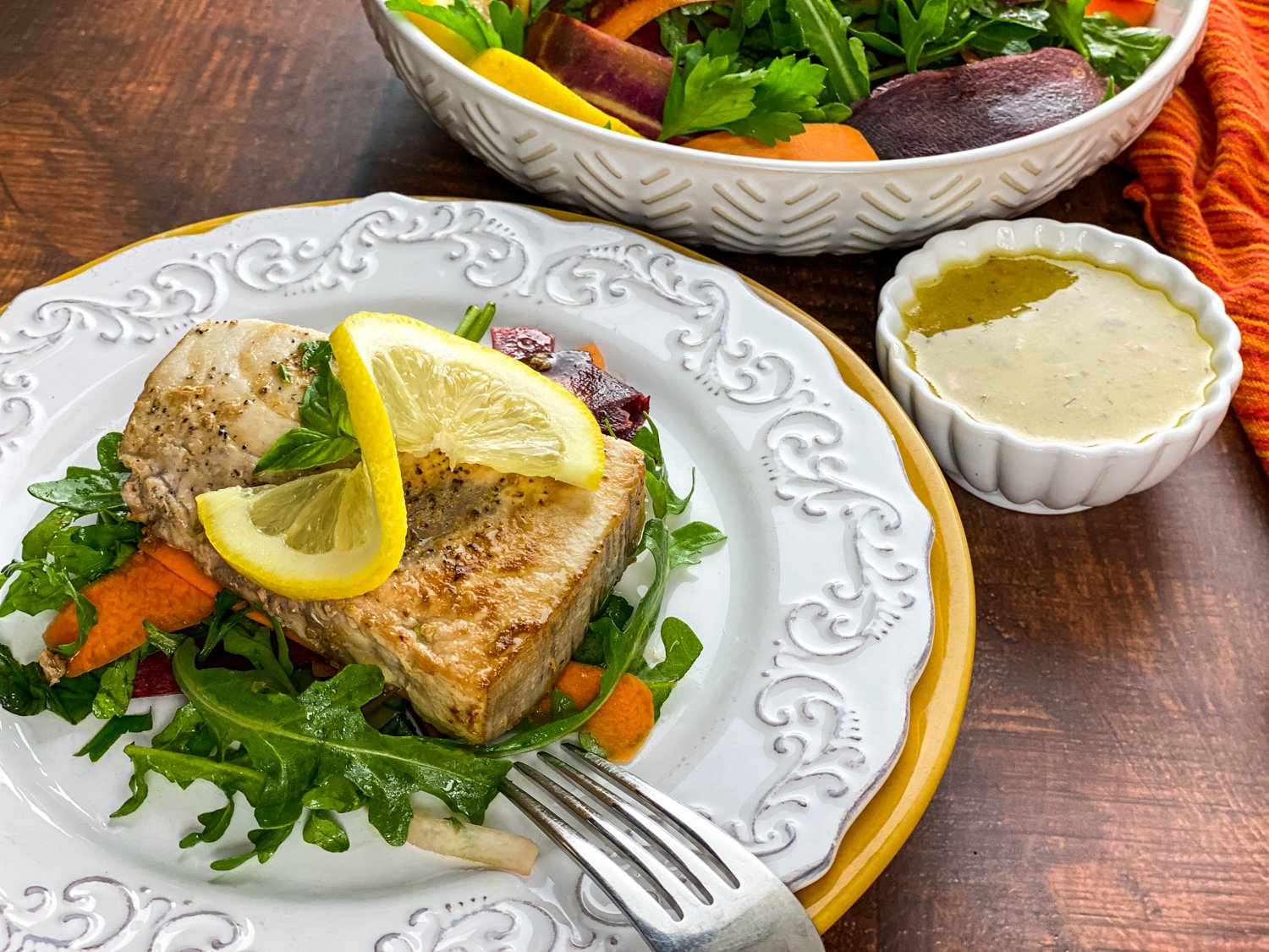 Seared Swordfish Salad Recipe