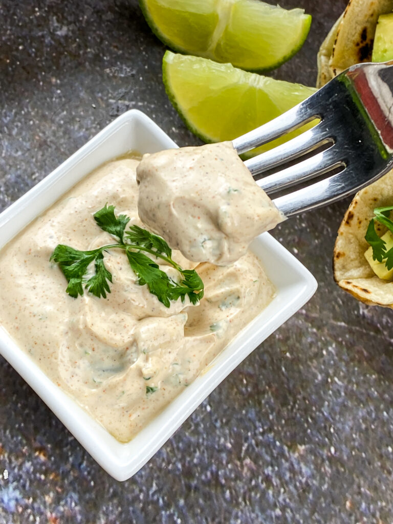Seasoned Sour Cream for Mexican Steak Street Tacos Recipe