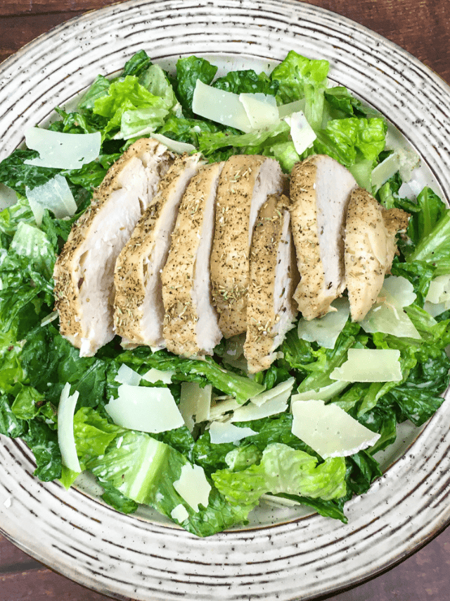 Chicken Caesar Salad with Homemade Dressing