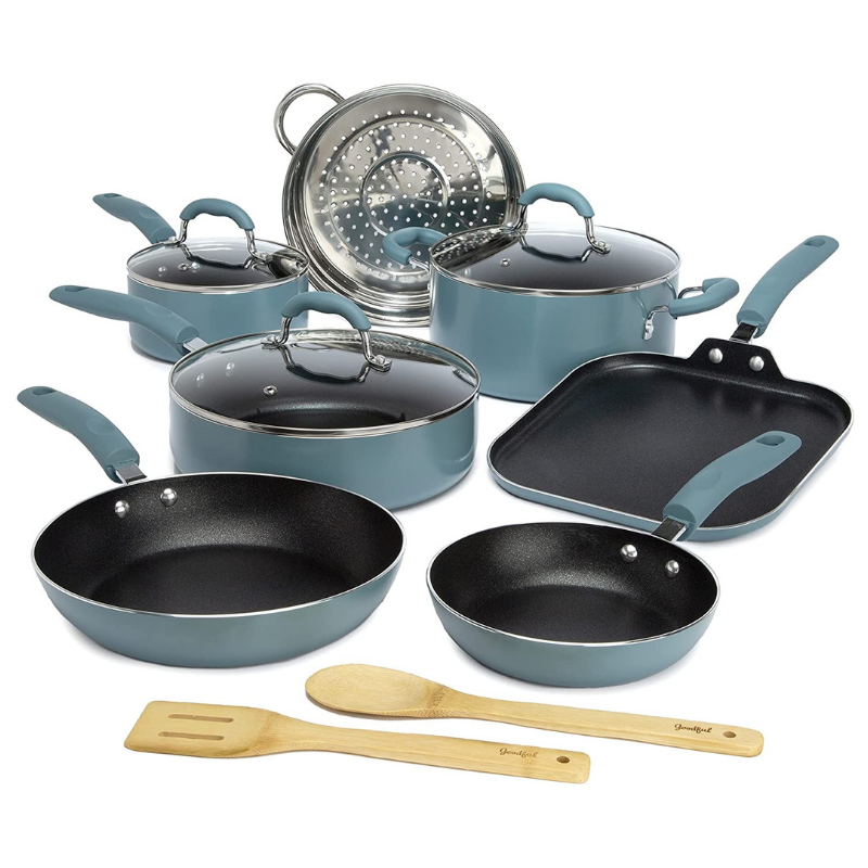 Goodful 12 Piece Cookware Set with Premium Non-Stick Coating from Amazon Warehouse Deals