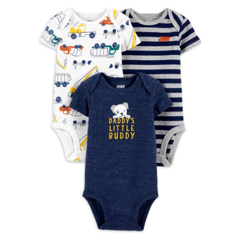 Set of 3 Child of Mine by Carter's Baby Boy Bodysuits from Walmart Clearance Outlet