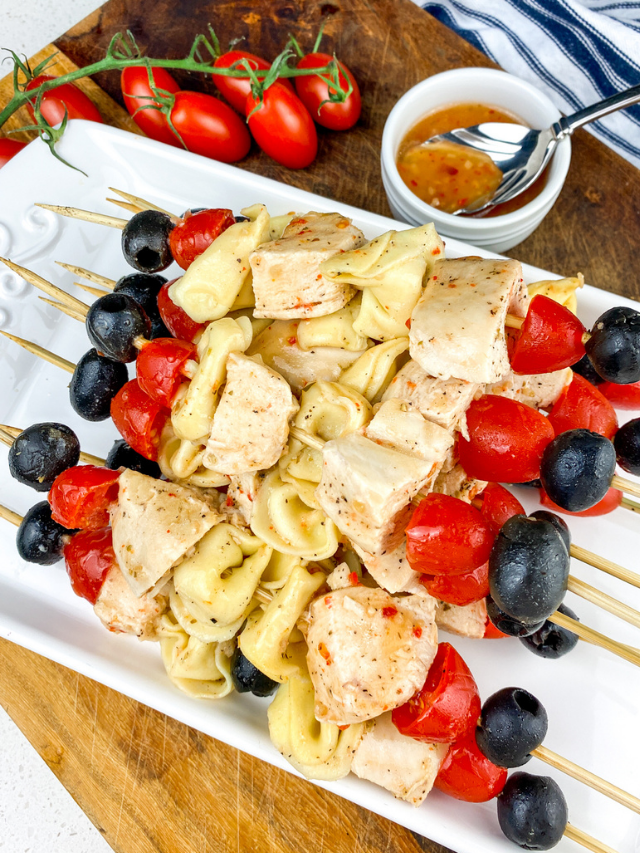 Easy Chicken Tortellini Skewers Recipe