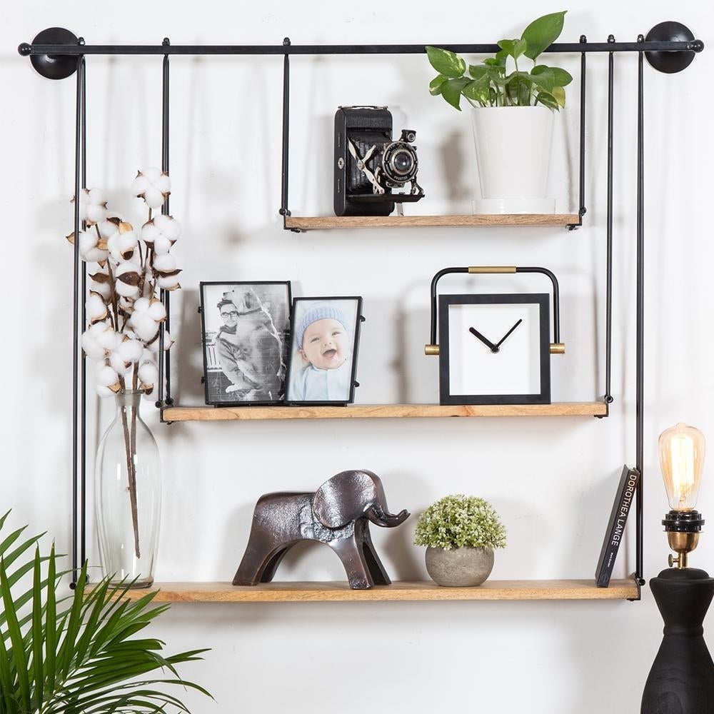 Luna Three Tier Suspended Wall Shelf