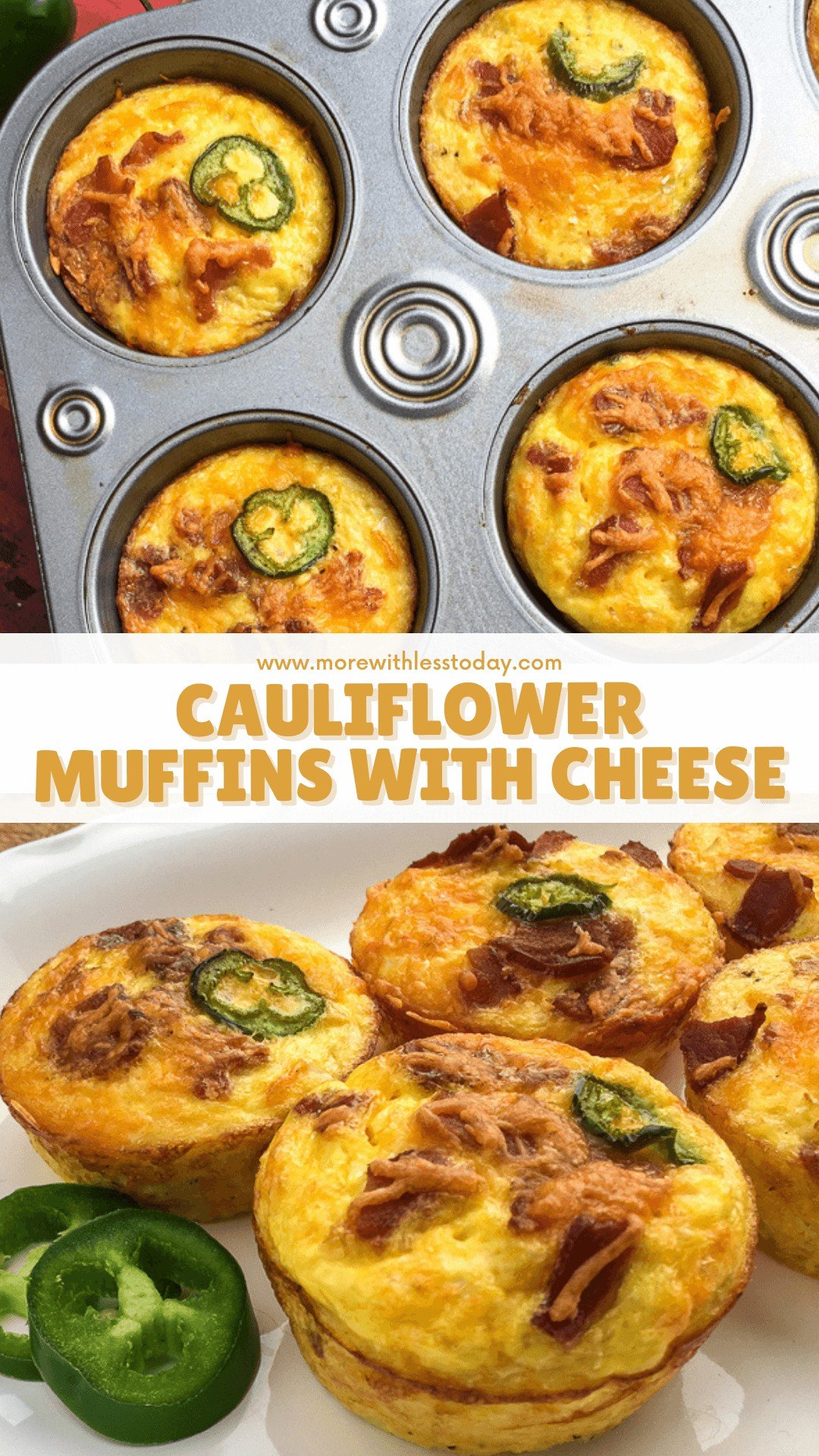 PIN for Cauliflower Muffins with Cheese Recipe