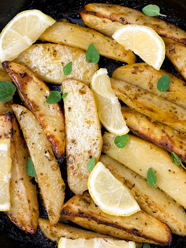 Roasted GreekStyle Lemon Potatoes Recipe More With Less Today