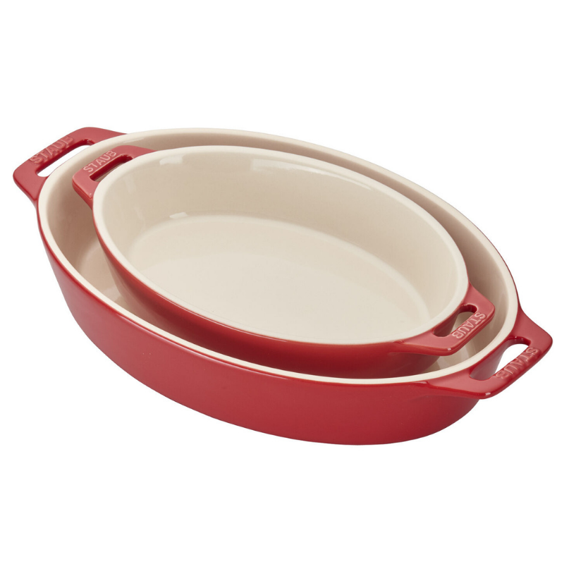 Staub Ceramic 2-pc Oval Baking Dish Set from ebay clearance