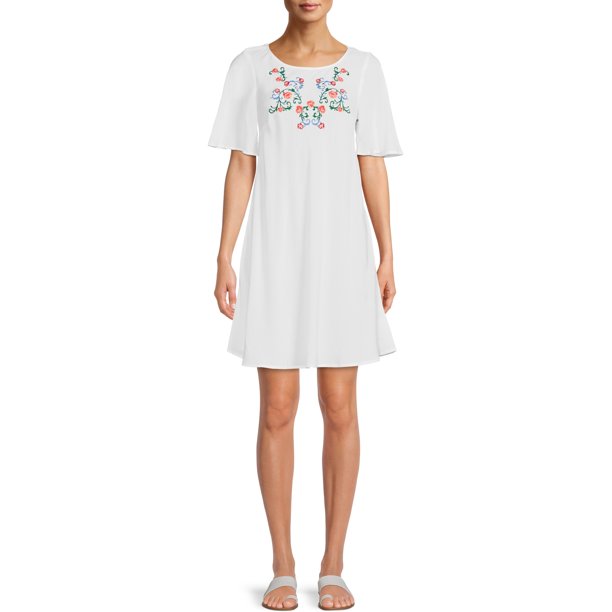 The Pioneer Woman - Mommy & Me Embroidered Dress with Flutter Sleeves