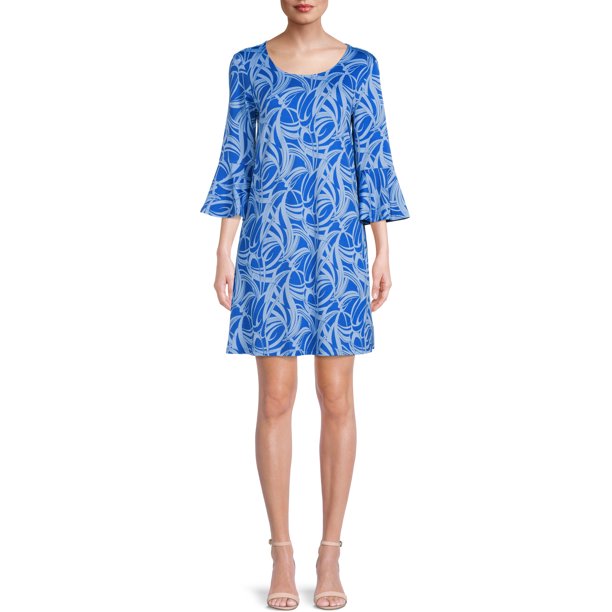 The Pioneer Woman Women's Mommy & Me Ruffle Knit Dress - Blue Gusto