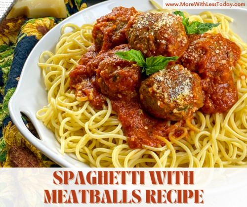 best spaghetti with homemade meatballs recipe - fb image