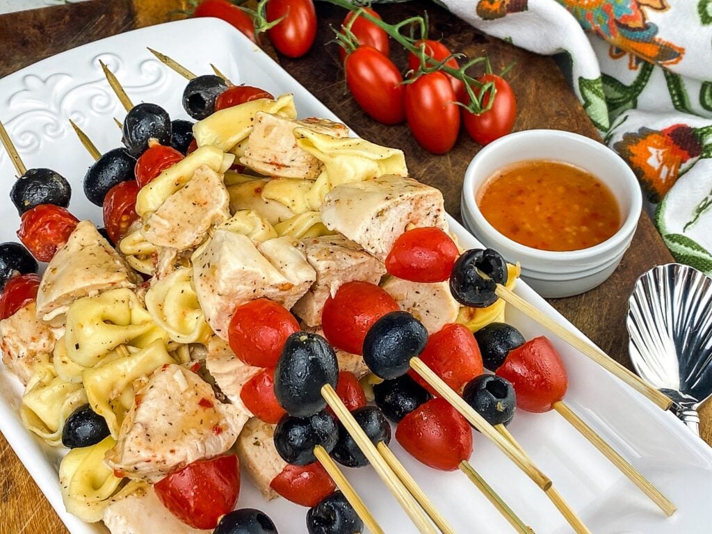 chicken tortellini skewers recipe