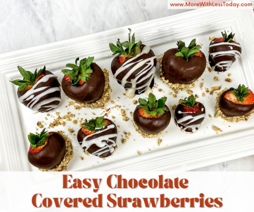 easy chocolate covered strawberries - fb image
