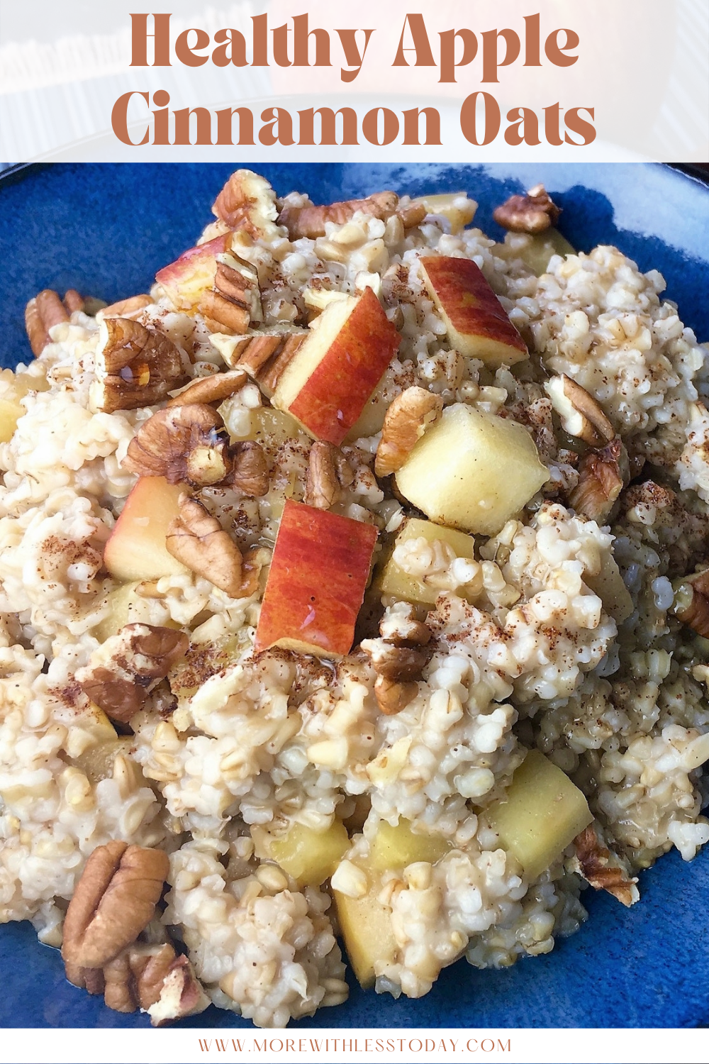 pin for healthy apple cinnamon oats recipe