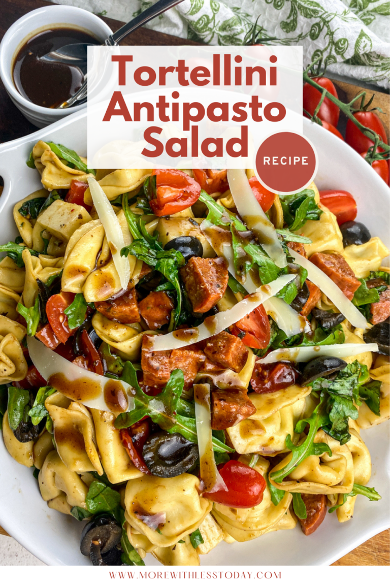 Tortellini Antipasto Pasta Salad More With Less Today