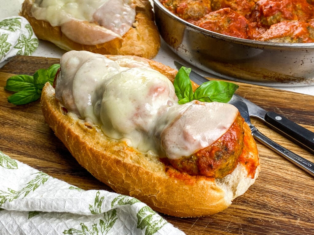 Cheese-Stuffed Meatball Subs