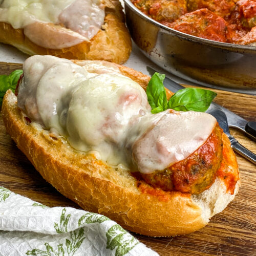 Cheese-Stuffed Meatball Subs