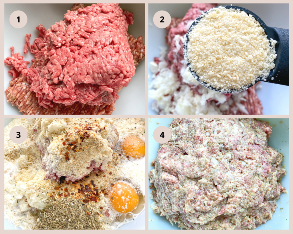 Cheese Stuffed Meatballs process