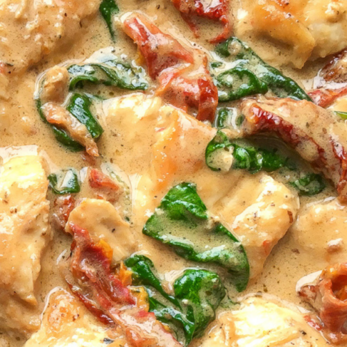 Chicken with Creamy Pecorino Sauce Recipe poster