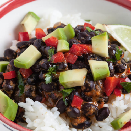 Cuban-Style Black Beans and Rice Recipe poster