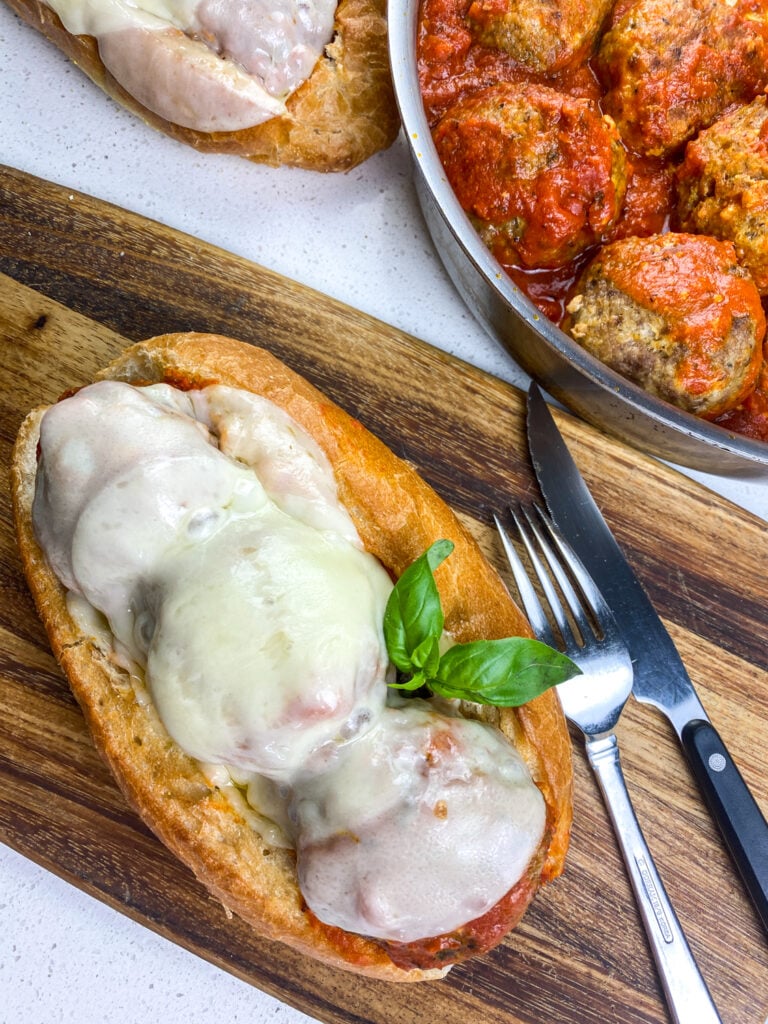 Easy Cheese-Stuffed Meatball Subs