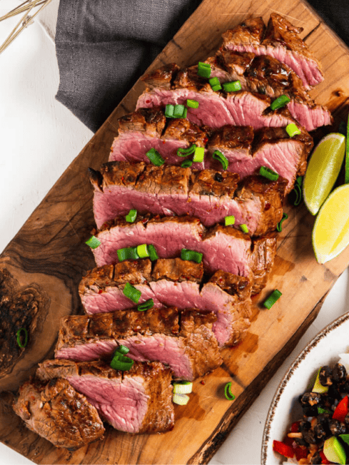 Grilled Lime Flat Iron Steak Recipe poster