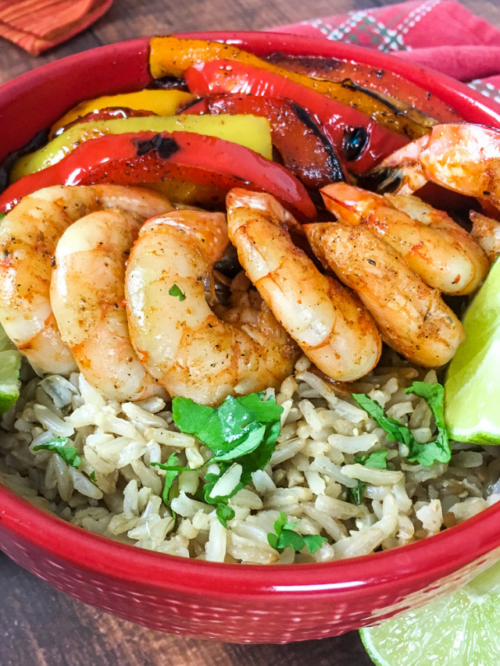 Shrimp Fajita Bowls Recipe poster